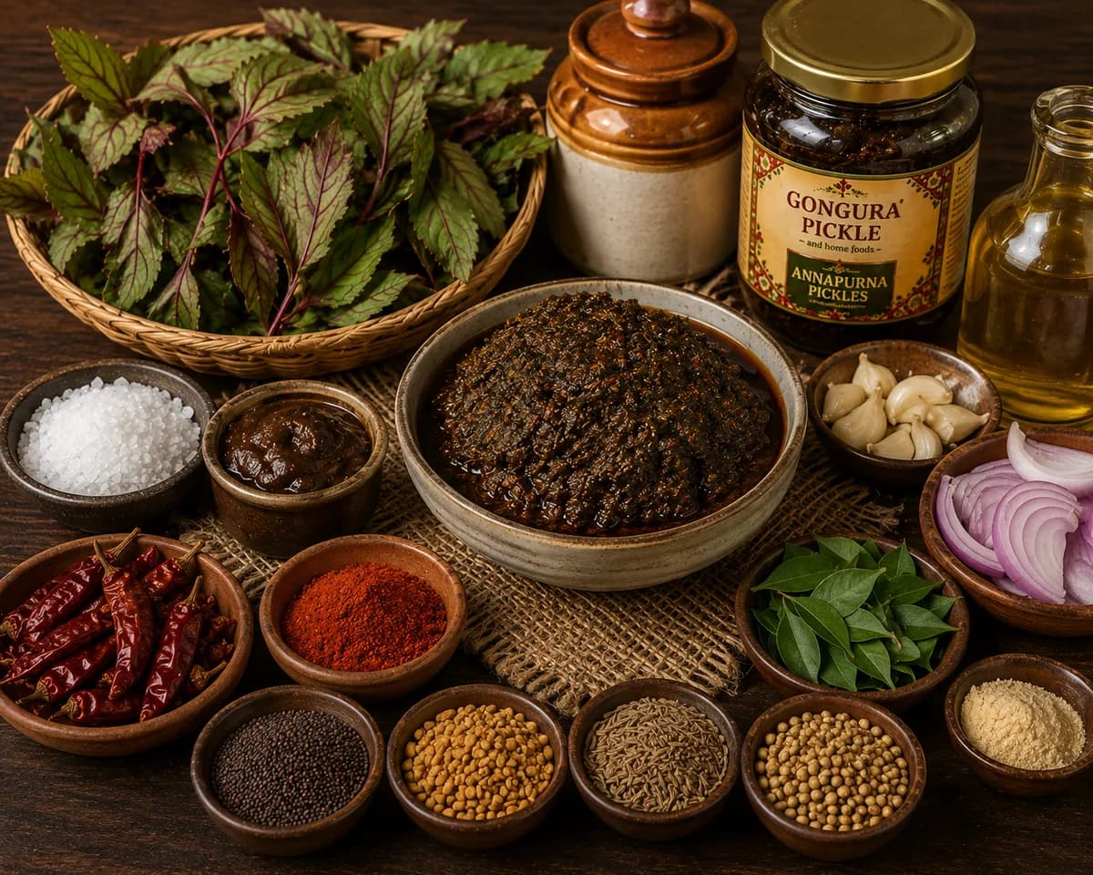 A jar of gongura pickle